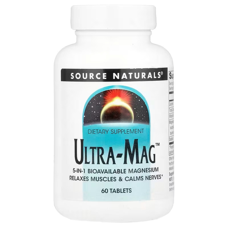 Комплекс магния Source Naturals Ultra-Mag, Magnesium Complex 60 Tabs Луцк - изображение 1