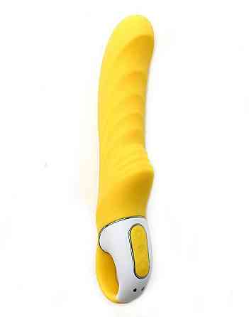 Мощный вибратор Satisfyer Vibes Yummy Sunshine с гибким стволом и стимулирующим рельефом, 12 режимов Sex Aura Киев