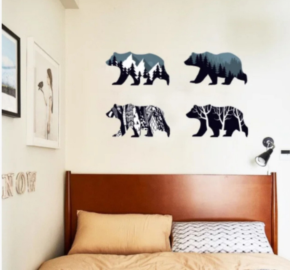 Декоративна наклейка на стіні ведмеді Київ - фото 6