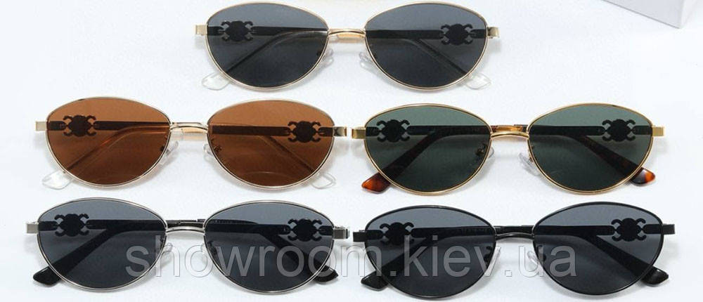 Жіночі брендові сонцезахисні окуляри CL 40246 gold Київ - фото 3