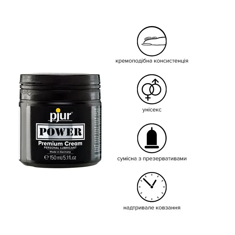 Густа змазка для фістингу та анального сексу pjur POWER Premium Cream 150 мл на гібридній основі Львов - изображение 2