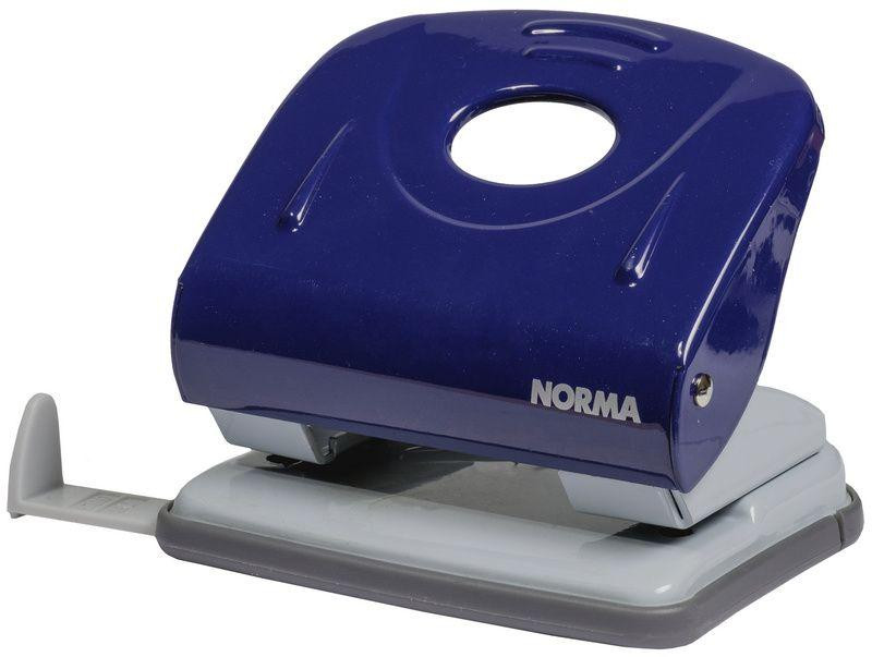 Діркопробивач металевий 30 арк. "Norma" з лінійкою 8 см. синій, 4346-06N, шт Київ - фото 1