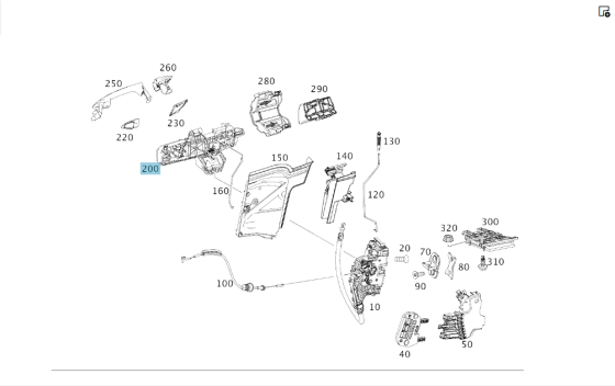 Mercedes-Benz  A2047602434 Рама ручки правих дверей E-class W212 SLK/SLC R172 C-Class Estate S204 C-Class W204 GLK X204 C-Class Coupe C204 E-Class Cou Одеса