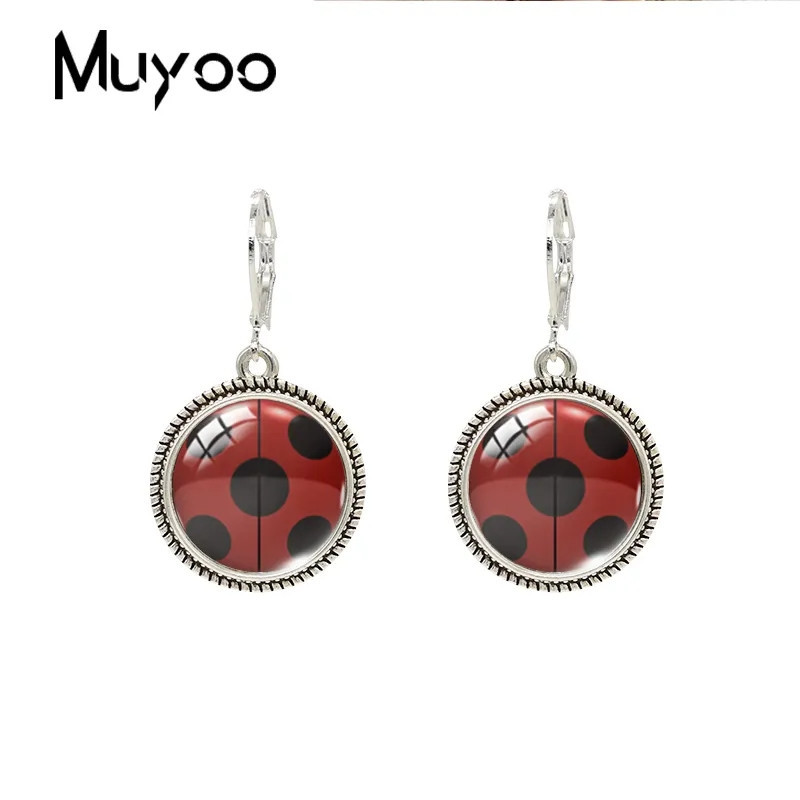 Сережки дитячі божа корівка, діаметр 2см, цинковий сплав Київ - фото 1