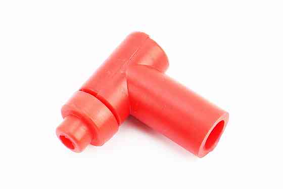 Ковпачок свічки "люлька" 90град ЧЕРВОНИЙ "силікон" малий Київ