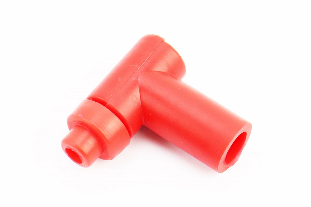 Ковпачок свічки "люлька" 90град ЧЕРВОНИЙ "силікон" малий Киев - изображение 1