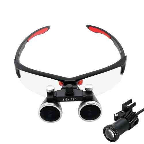 Бинокулярные увеличительные очки лупа 3.5x 420мм с подсветкой и АКБ 1800мАч Винница