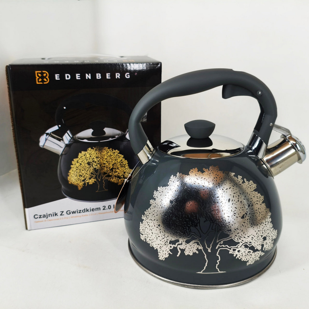 Современный чайник со свистком Edenberg, Чайник для плиты с громким свистком Кухонный газовый DE-47 Львов - изображение 6