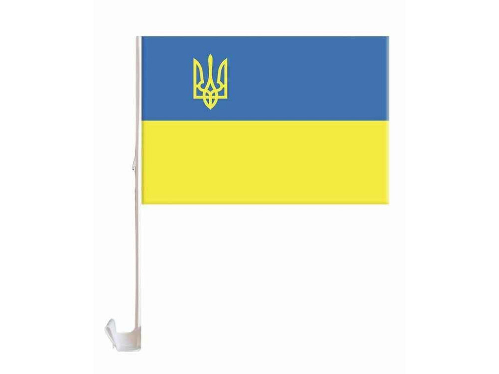 Флаг на боковое стекло авто УКРАИНА ТРИЗУБ 30см*45см ТМ УКРАИНА Киев - изображение 1