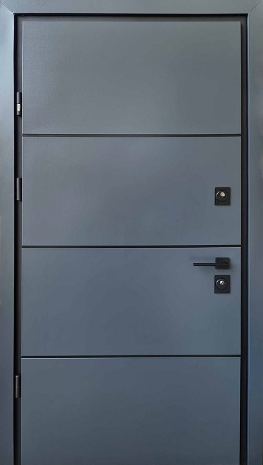 Двери входные металлические Страж Paty D 870х2050 мм антрацит Левые Киев - изображение 1
