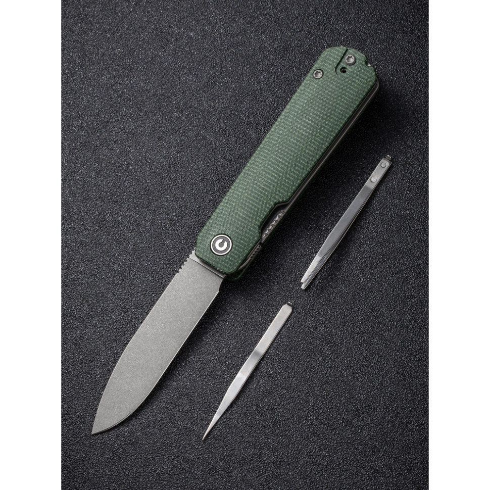 Ніж складаний кишеньковий Civivi Sendy, (7.2 см) Nitro-V / Micarta темно-зелений Київ - фото 11