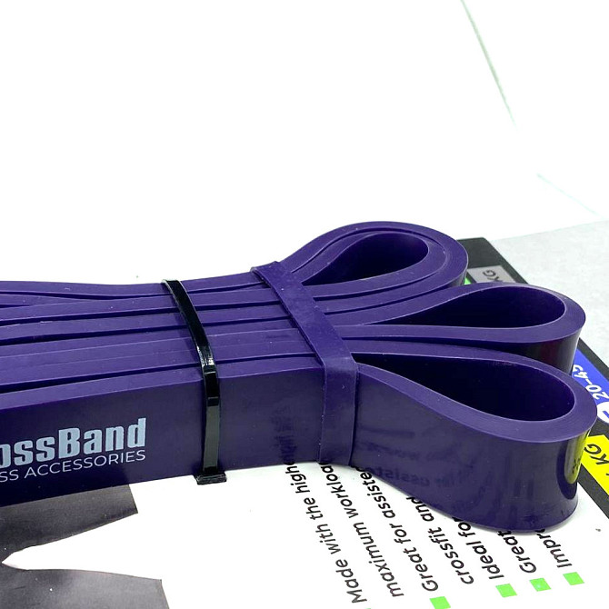 Еспандер-петля (гумка для фітнесу і кроссфіту) PowerPlay 4115 Power Band Фіолетова (14-23kg) Кам'янське - фото 9