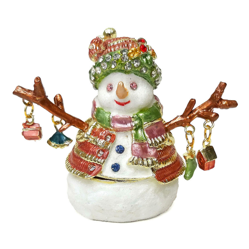 Скринька для ювелрних виробів зі стразами Сніговик Київ - фото 1