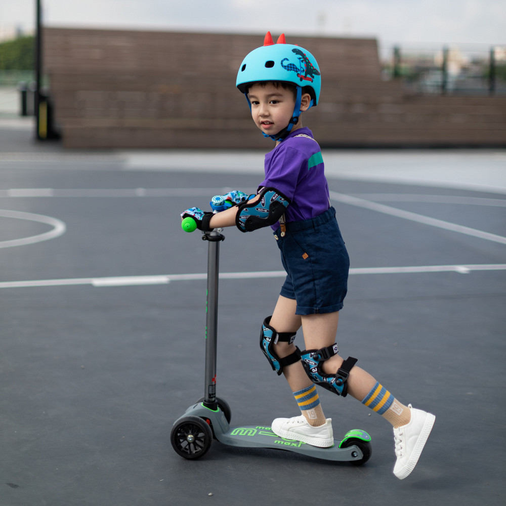 Самокат Micro серії Maxi PRO Deluxe - Сіро-зелений Дніпро - фото 8