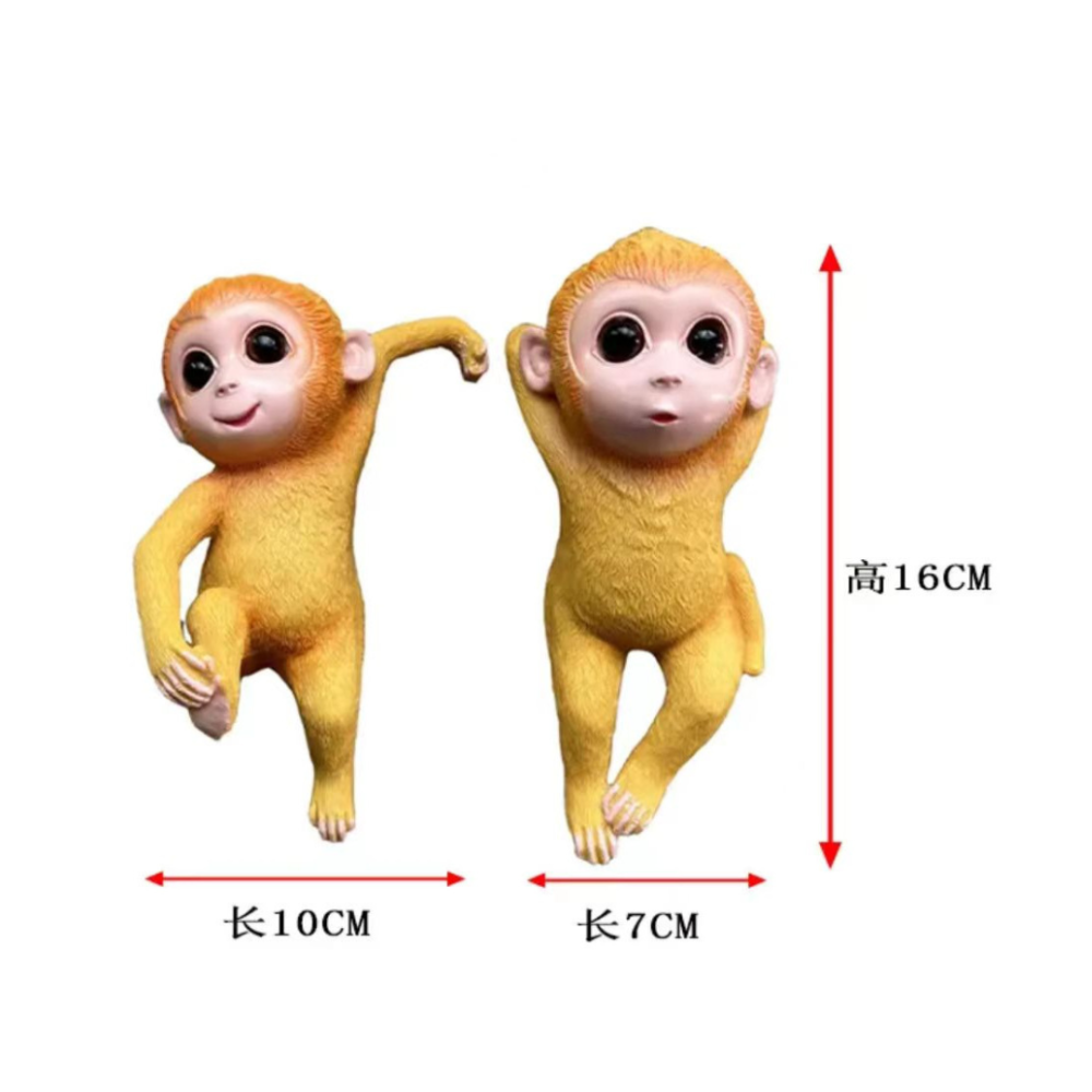 Прикраси для квіткового горщика Мавпи 16 х 10 см Садові фігурки з полістоуну 2 Одеса - фото 6