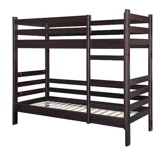 Ліжко двоярусне Тоні з ламелями Бук колір Горіх Львів