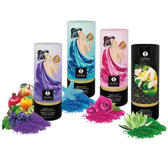 Пенящаяся соль для ванны Shunga Dead Sea salt Oriental Crystals — Ocean Temptations (500 г) Sex Aura Киев