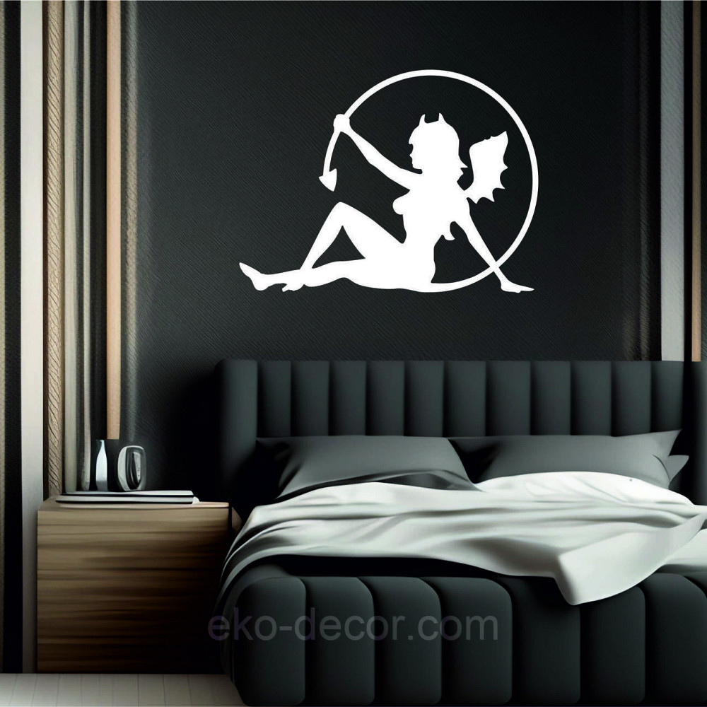 Декоративное настенное Панно «Дьяволица», Декор на стену 50*37 см, Белый Киев - изображение 5