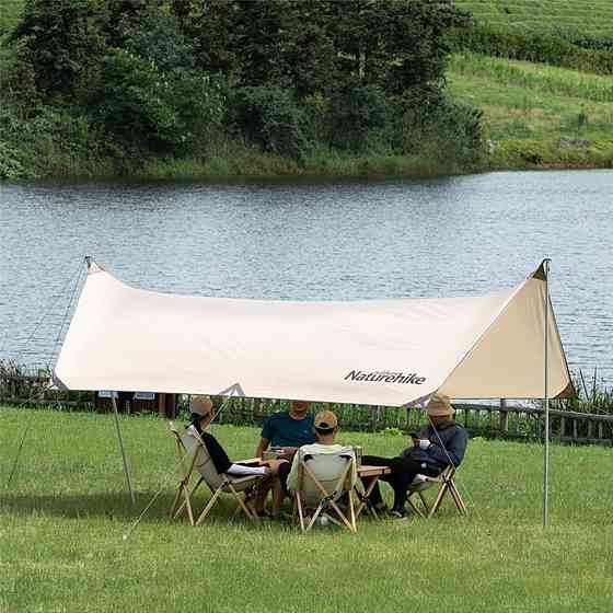 Тент для кемпінгу Naturehike Girder NH20TM006, 150D, 300*438 см, золотий (з двома стійками) Київ