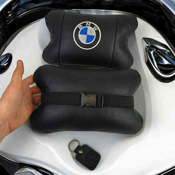 Універсальна подушка на підголівник авто BMW 1шт, Подарунок водієві, Декоративні подушки з логотипом VC-64 Івано-Франківськ