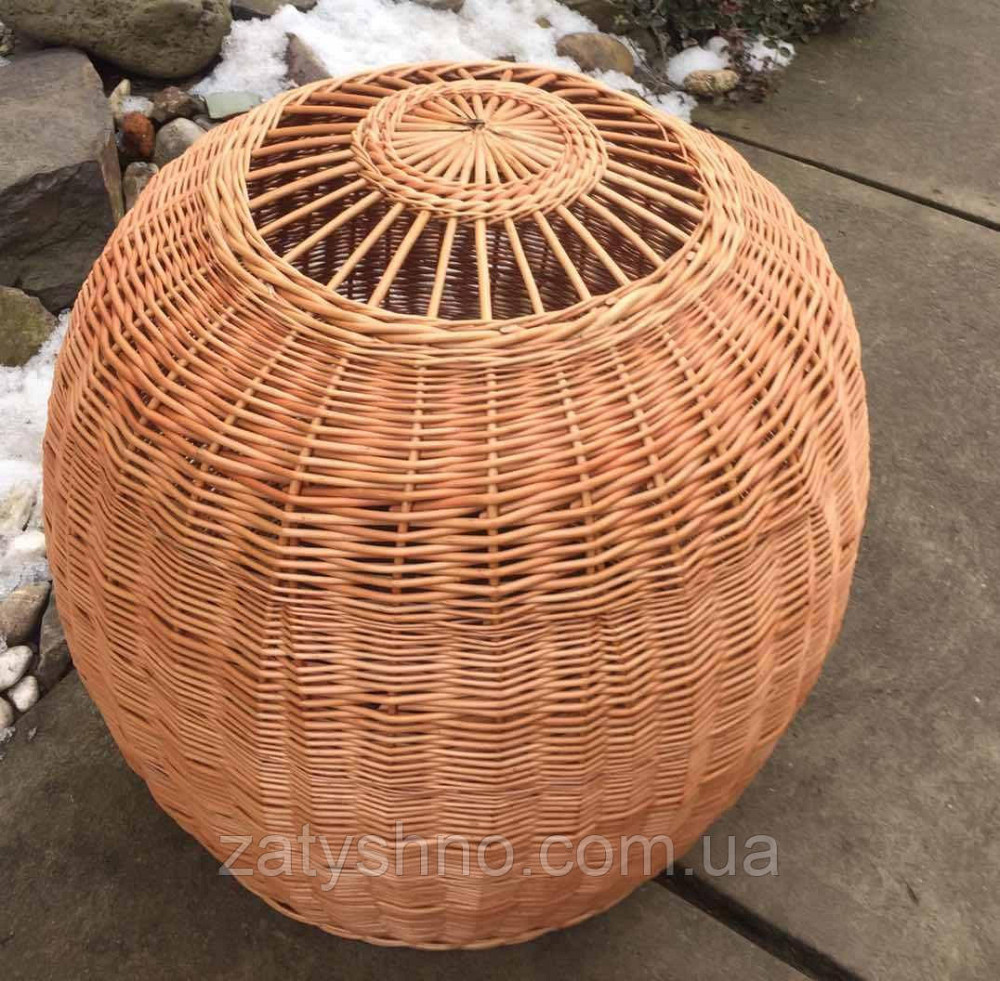 Люстри із лози | люстра плетена з лози | світильник із лози Київ - фото 2