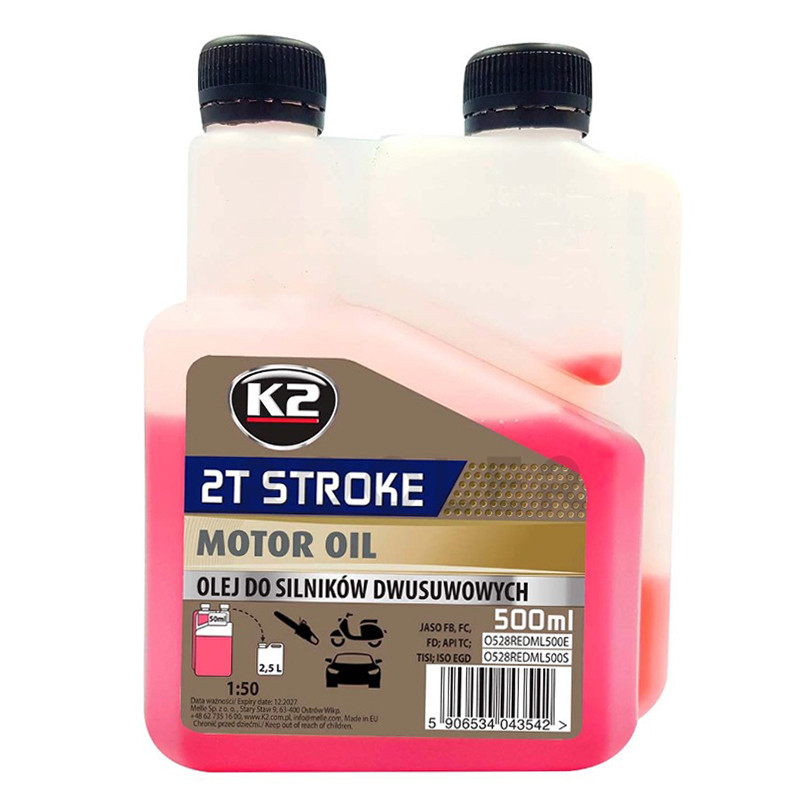 Моторне масло K2 2T Stroke Motor Oil Red 500мл Львів - фото 1