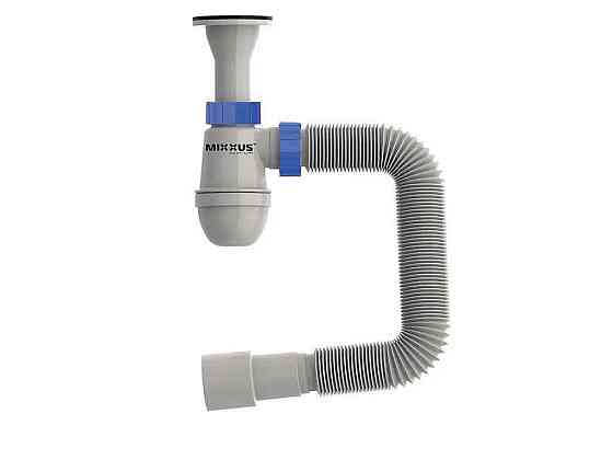 Сифон для умывальника с литым выпуском SU-09-A 1 1/4 x32 ТМ MIXXUS Solmir Solmir Solmir Київ