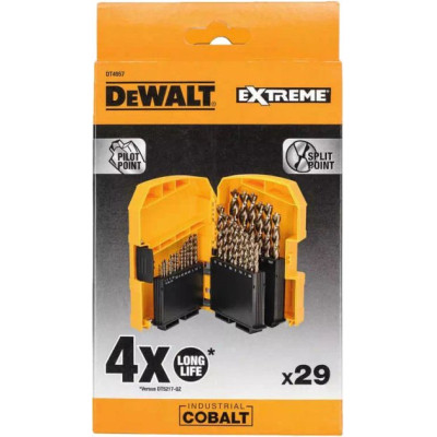 Набір свердл DeWALT по металу EXTREME INDUSTRIAL COBALT,HSS- Co, d=1-13 мм, 29 ш (DT4957) Вінниця - фото 2