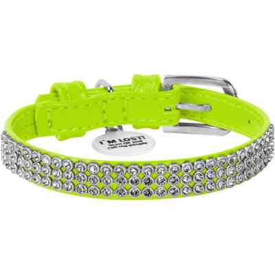 Ошейник для животных WAUDOG Glamour с QR-паспортом "Стразы" XS Ш 12 мм салатовый (33085) Винница