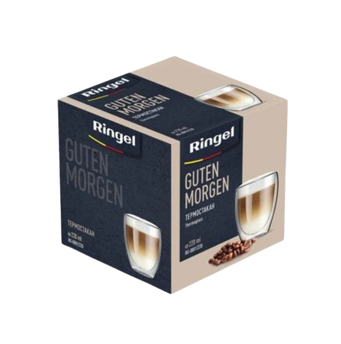Склянка Guten Morgen 220мл з подвійними стінками RG-0001/220 RINGEL Житомир - фото 4