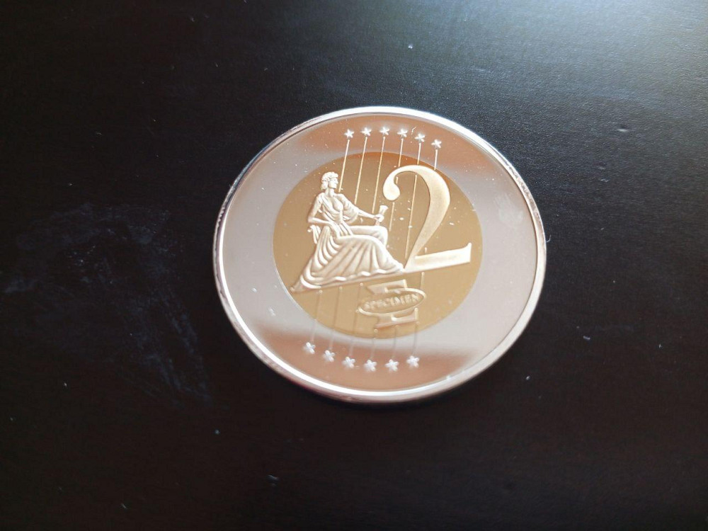 Пробная монета Specimen Probe Mnze 2 EU Schloss Reinbek 2005 Jahr, mit Mangel Полтава - изображение 1