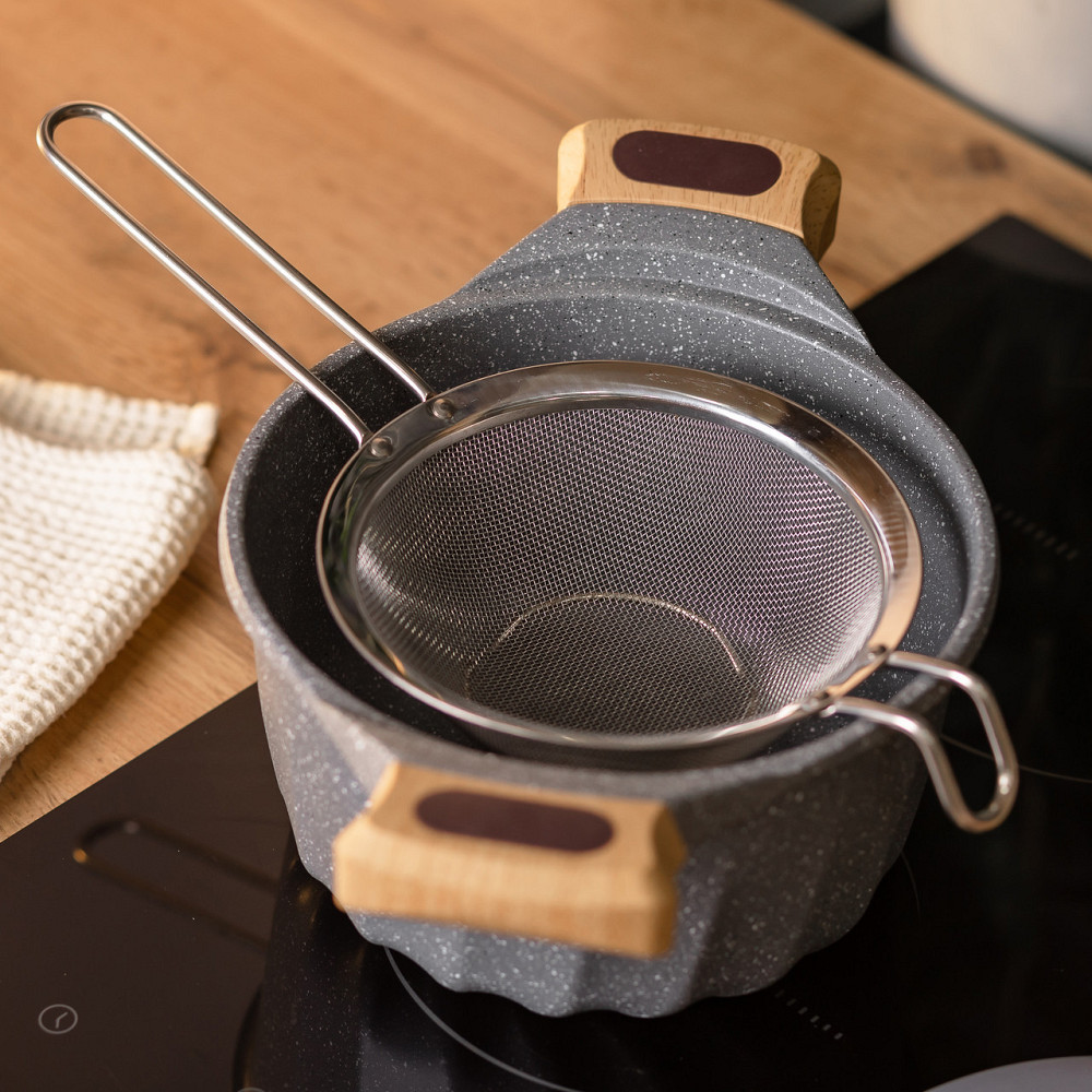 Дуршлаг-сито с ручкой 18 см мелкоячеистая сетка из нержавеющей стали HP-19-1-18CM Киев - изображение 5