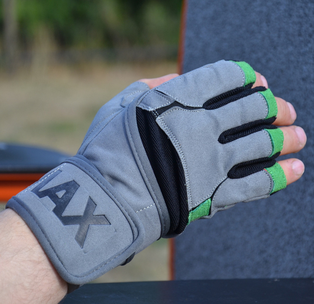 Рукавички для фітнесу MadMax MFG-860 Wild Grey/Green XL Луцьк - фото 3