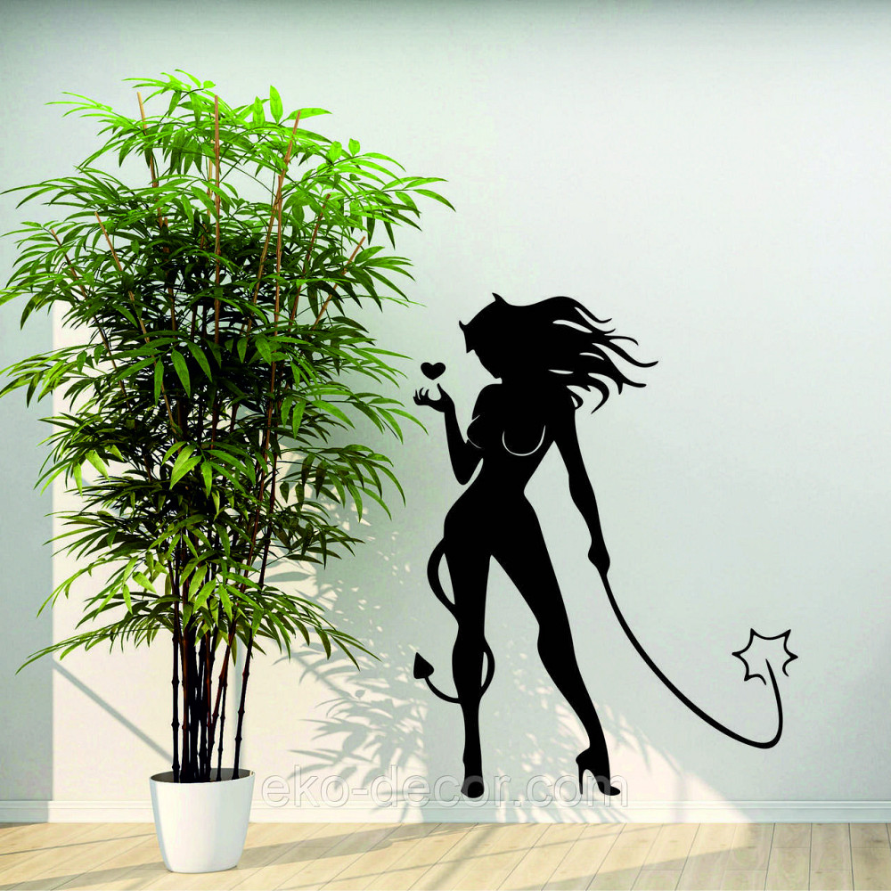 Декоративное настенное Панно «Дьяволица», Декор на стену 70*53 см, Черный Киев - изображение 2