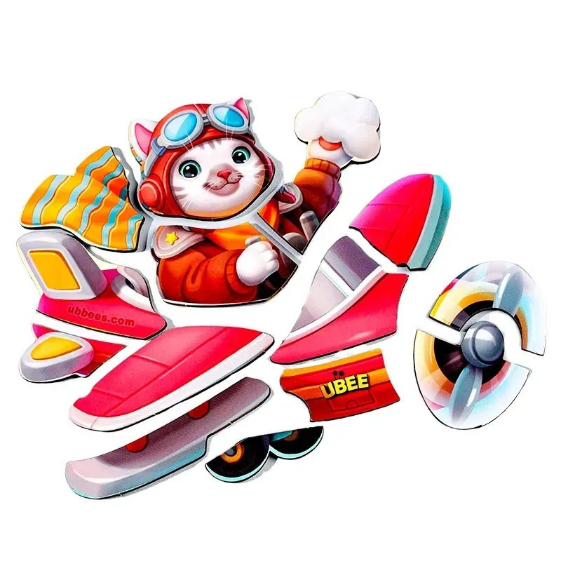 Деревянный контурный пазл 