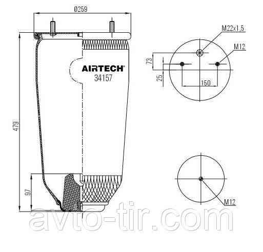 Пневморесора, пневмоподушка ROR, KOGEL Луцьк