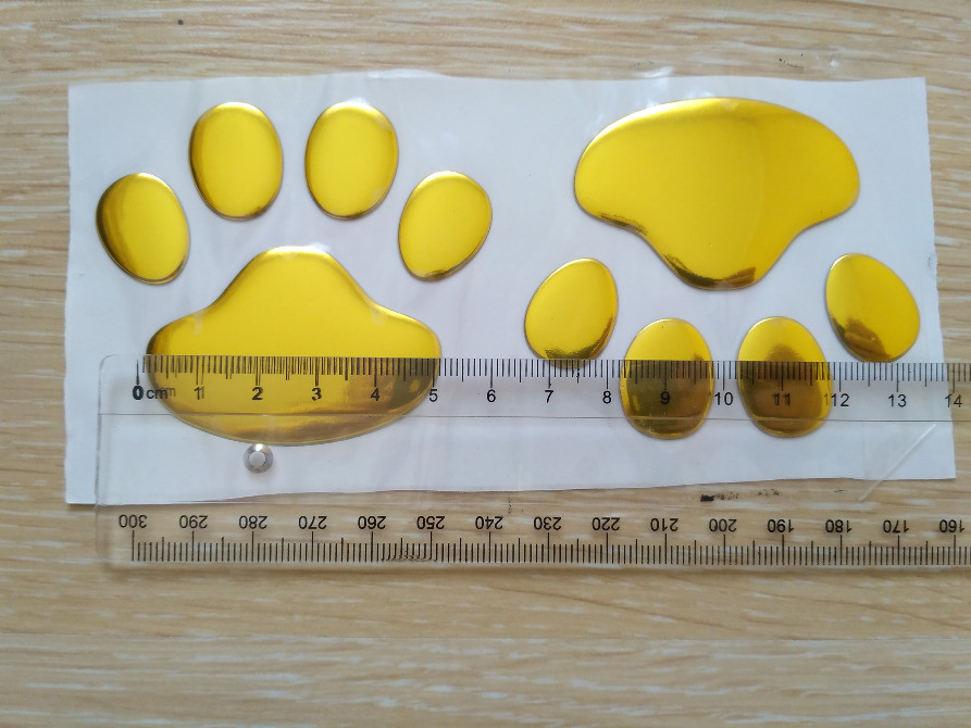 Випукла Наклейка на авто Сліди Золото Київ - фото 2