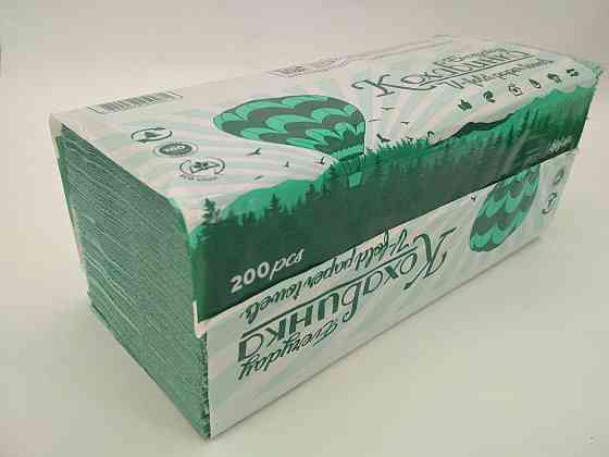 Паперовий рушник ZZ зелене 200 аркушів Каховинка Харків