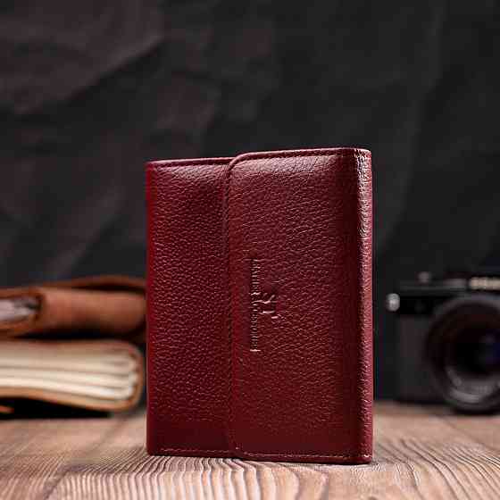 Женский кожаный кошелек с монетницей Бордовый (ST Leather) Киев