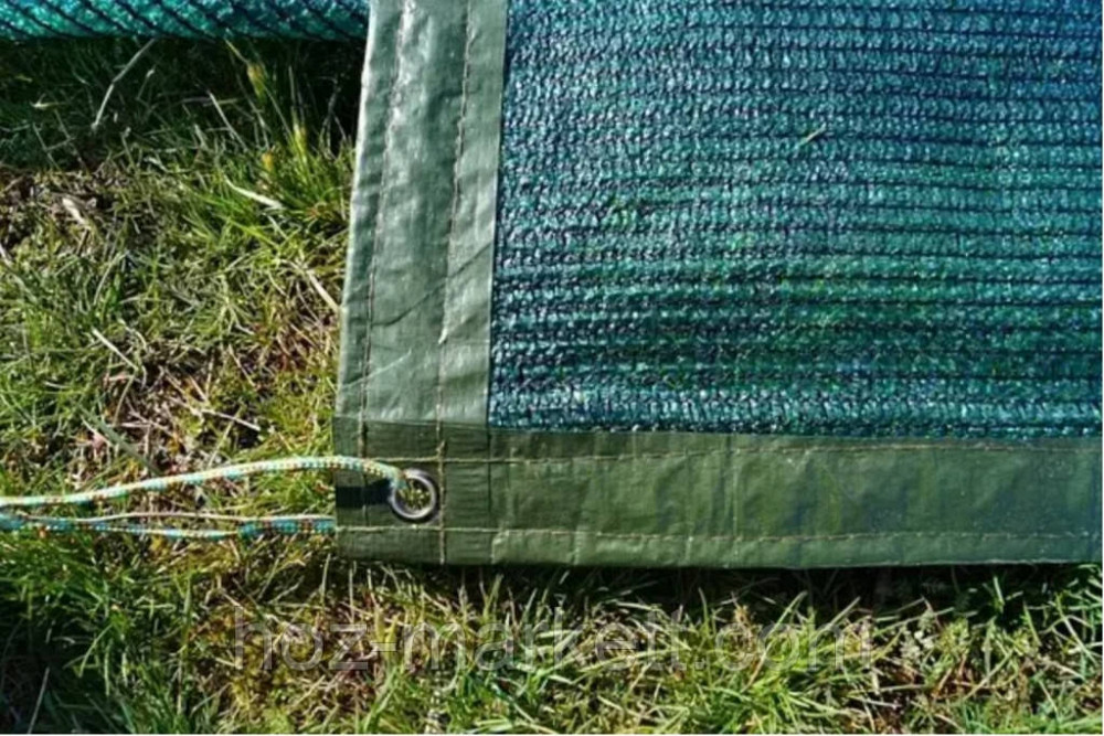 Затінювальна сітка з люверсами (кільцями) від сонця прошита. Темний навіс 4 х 3 м 95% Харків - фото 9