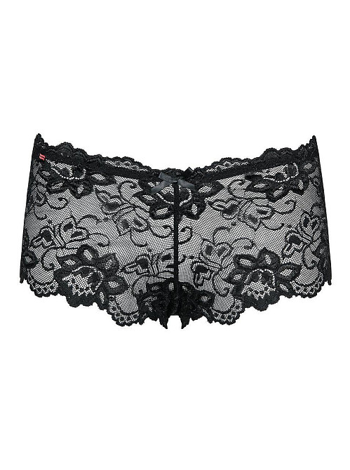 (SALE) Кружевные трусики-шортики Obsessive Idillia shorties black L/XL Sex Aura Киев - изображение 4