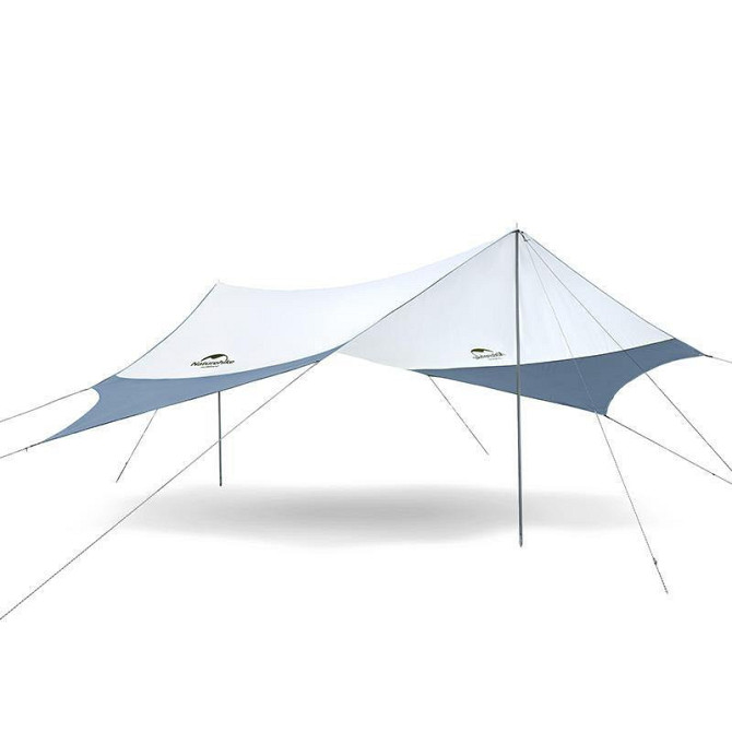Тент для кемпінгу Naturehike Hexagon NH16T013-S, 150D / Silver Coated, 520*460 см, сіро-блакитний (з Київ - фото 1