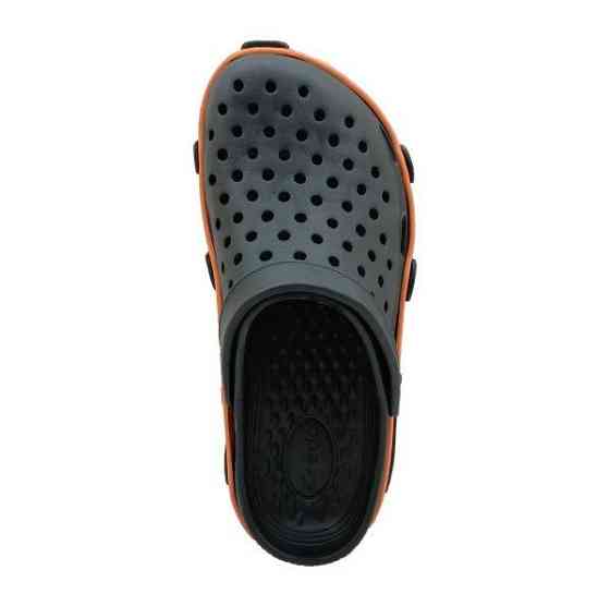 Мужские сабо Crocs-стиля черно-оранжевые 43-44 размер Киев