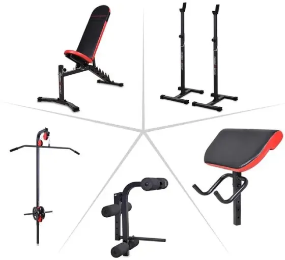 Тренажер Marbo Zestaw Mh25 | Лавка Regulowana + Stojaki Regulowane Prasa Na Nogi Wyciąg Modlitewnik (Wsuwka) Київ
