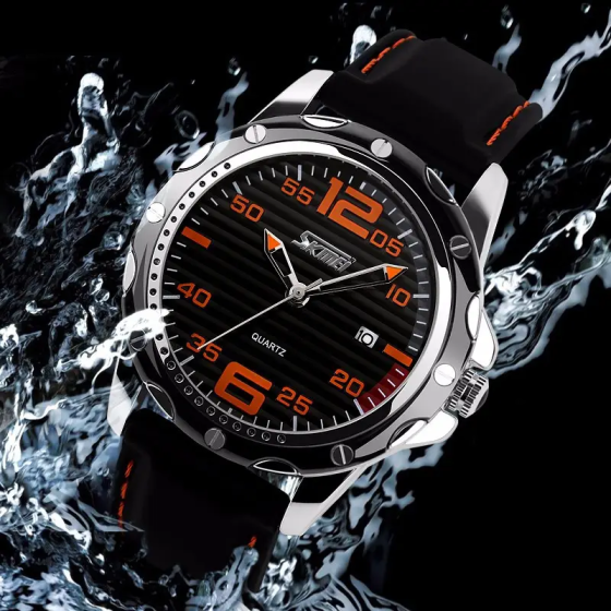 Мужские наручные часы Skmei Robby Steel 0992S (Черный) Винница