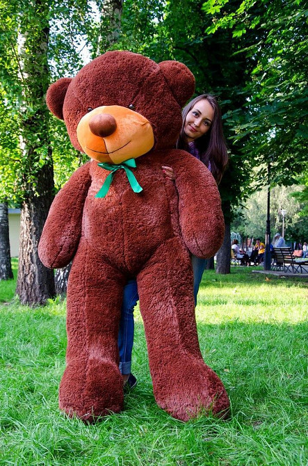 Плюшевий ведмедик М'яка іграшка Рафаель 200 см Шоколадний Тернопіль - фото 1