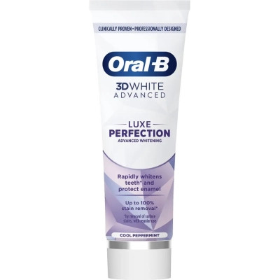 Зубная паста Oral-B 3D White Advanced Luxe Perfection Прохлада перечной мяты 75 мл (8700216922784) Винница - изображение 2