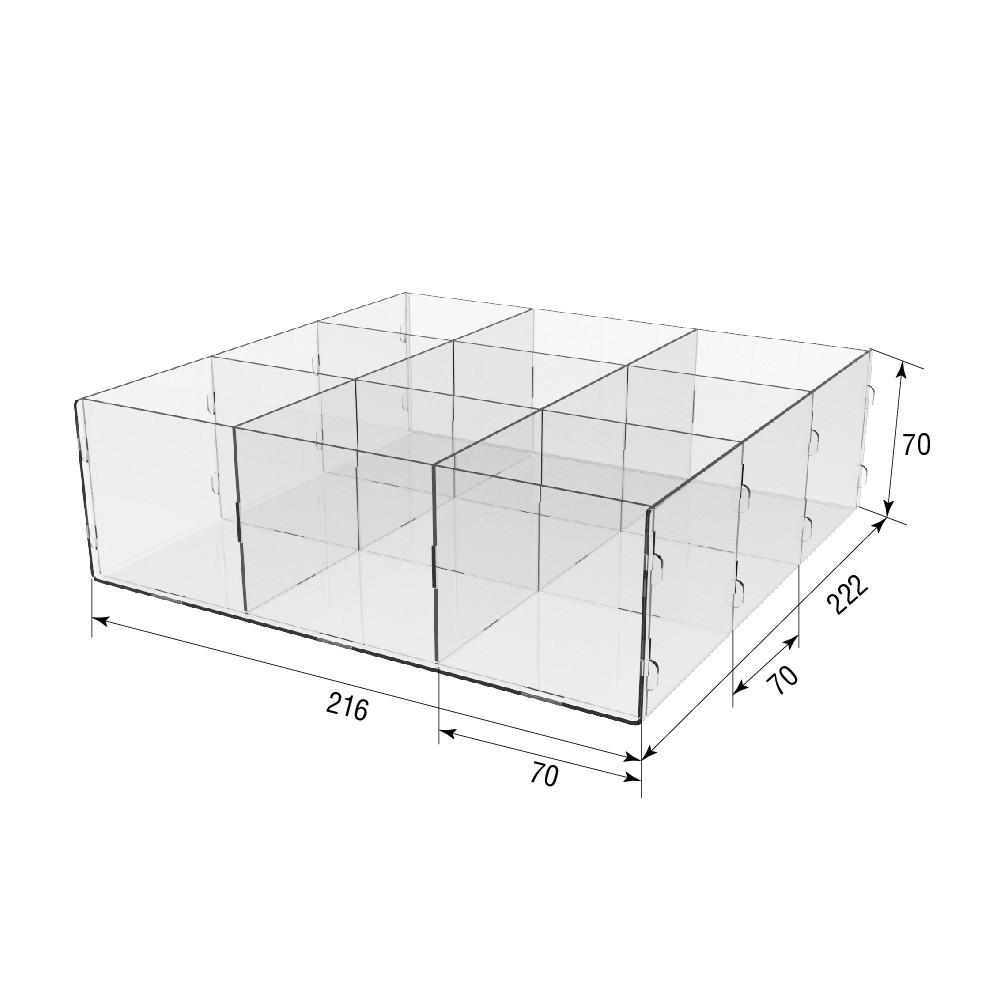 Коробка EKOSTAR 9 ячеек 216х222х70 Киев - изображение 3