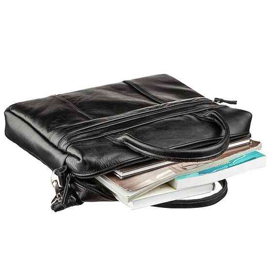 Сумка мужская в мягкой коже SHVIGEL 15306 Черная Киев