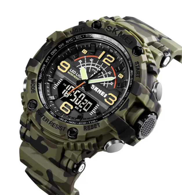 Чоловічий спортивний наручний годинник Skmei 1617 Камуфляж Київ - фото 2